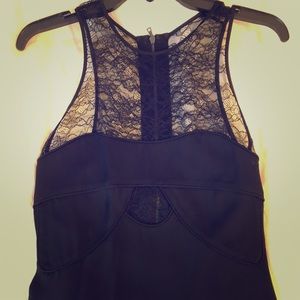 Robert Rodriguez black lace cutout top